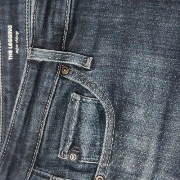 AG Adriano Goldschmied Dark Blue The Legging Super Skinny Jeans - Picture 4 of 6
